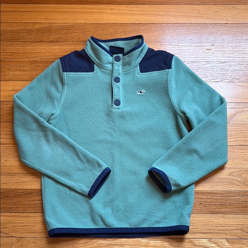 Vines Green Fleece Pullover
